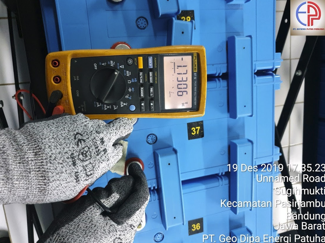 PT. Geo Dipa Patuha (PLTU) Testing Battery FIAMM Type 2 SLA 500, 19 Desember 2020