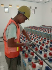 PLN Bangka Belitung (PLTS) Lokasi Pulau Buku Limau, Dismantle Inverter - Wiring PV Module - Battery, 12 November 2019